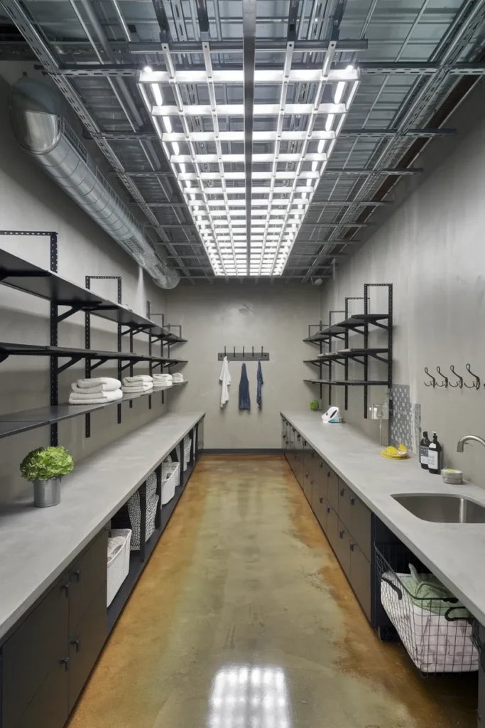 Overhead Grid Lighting for Modern Style