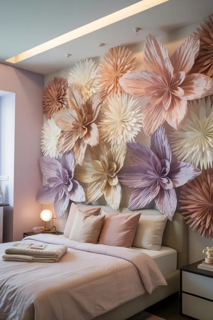 Oversized Paper Flower Feature Wall