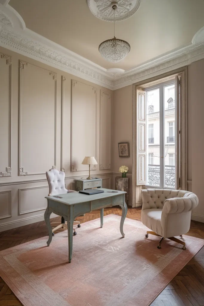 Parisian Apartment Flair – Ornate Trim with Timeless Luxury