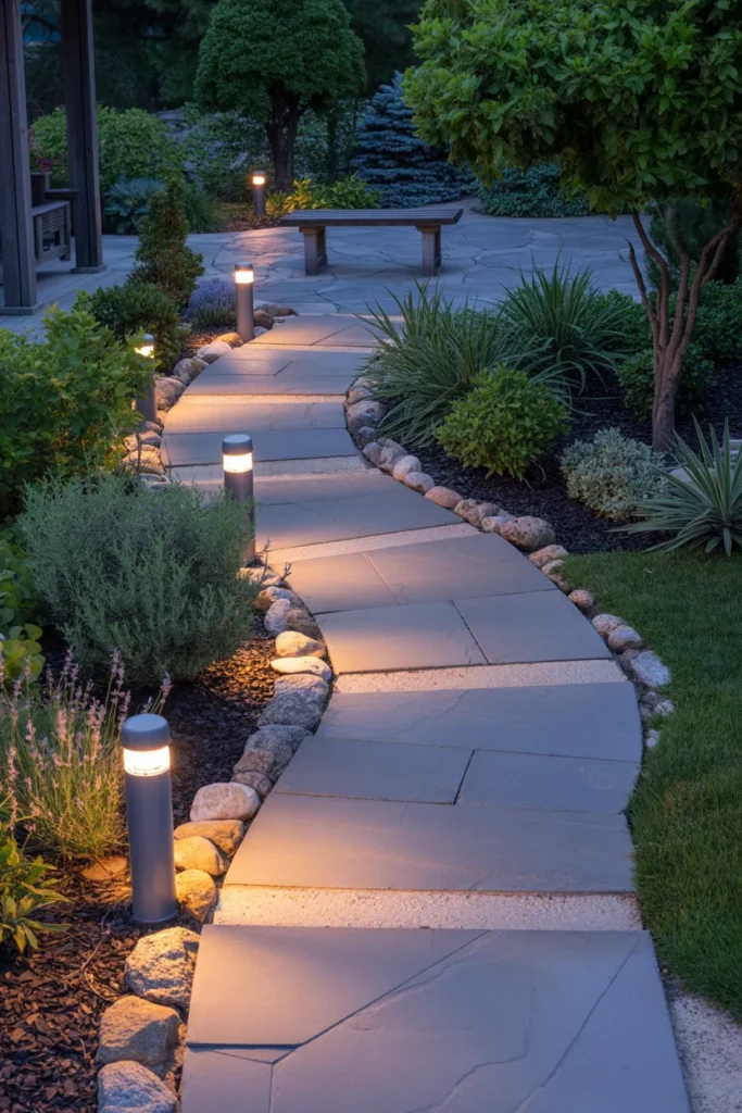 Pathway Lighting with Layered Effects