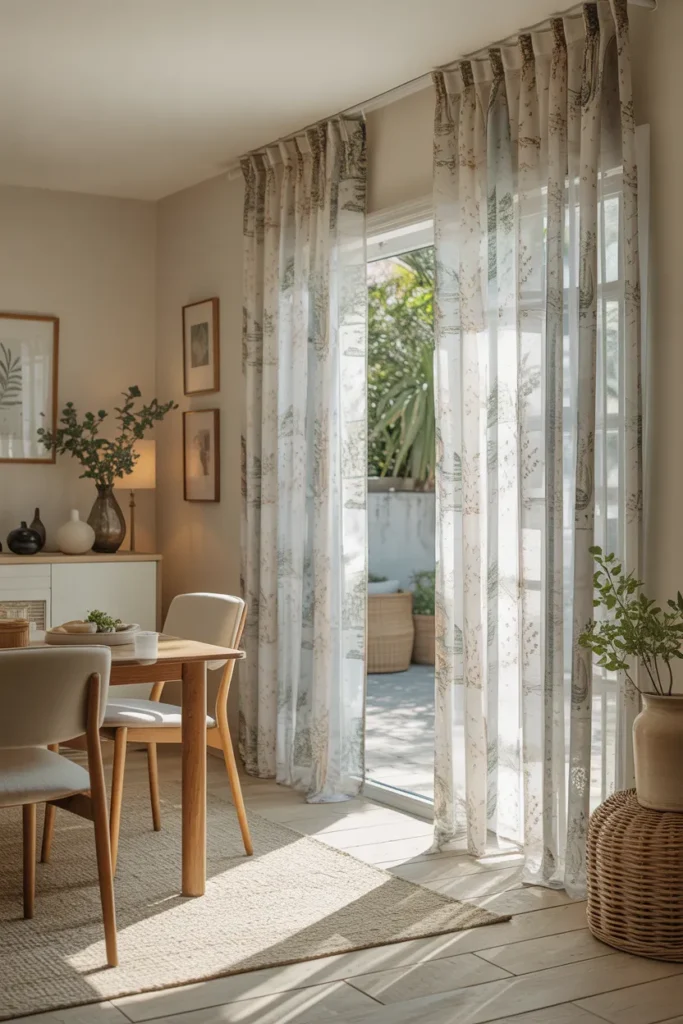 Patterned Sheer Curtains For Soft Personality
