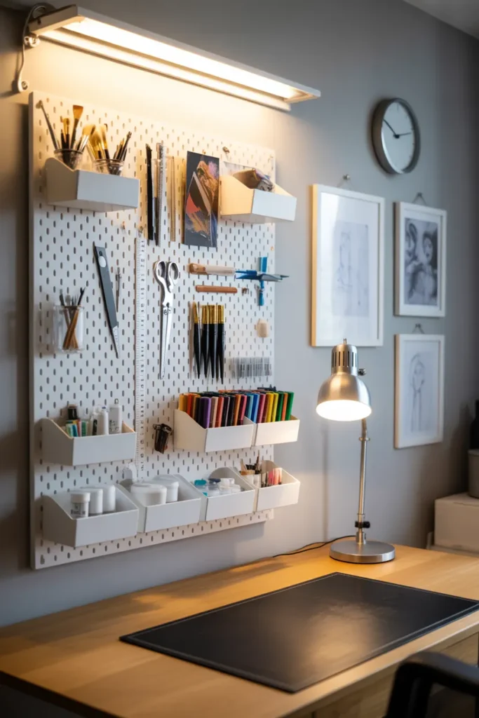 Pegboard Productivity Wall