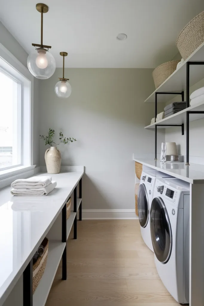 Pendant Lights Above the Folding Area