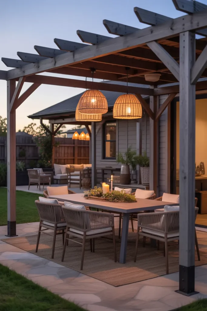 Pergola Pendant Lighting for Intimate Evenings