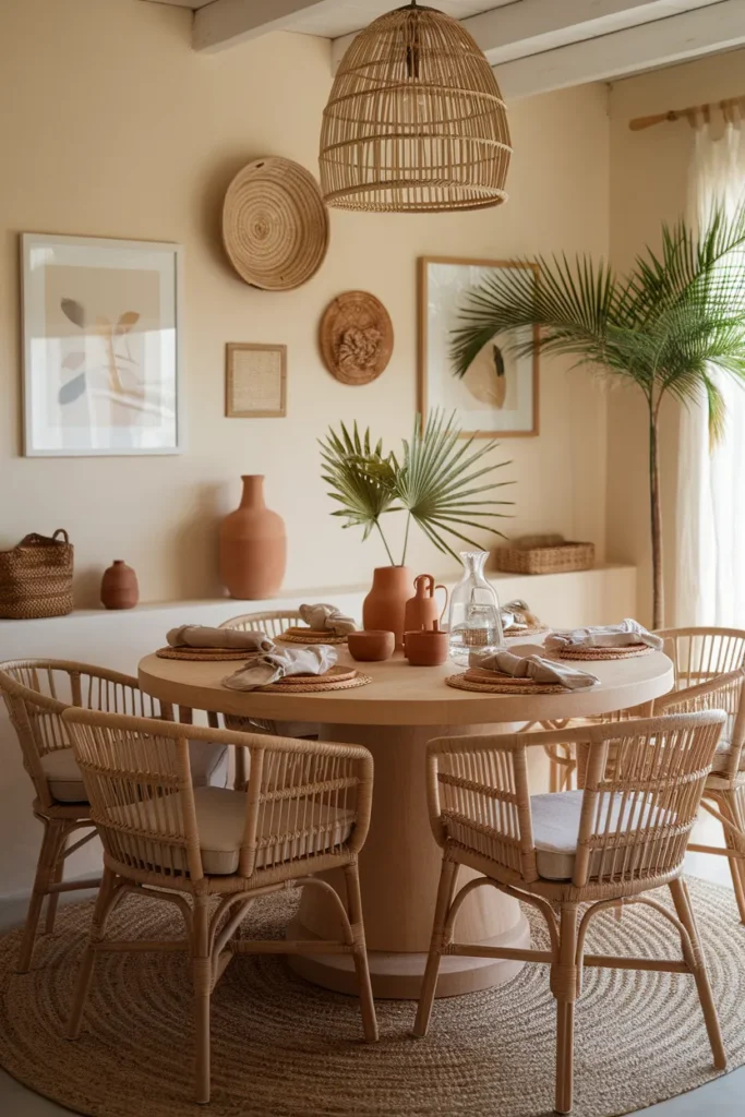 30 Coastal Dining Room Ideas That Bring the Beach Straight Into Your Home 5 Rattan Seating For Easy Coastal Comfort