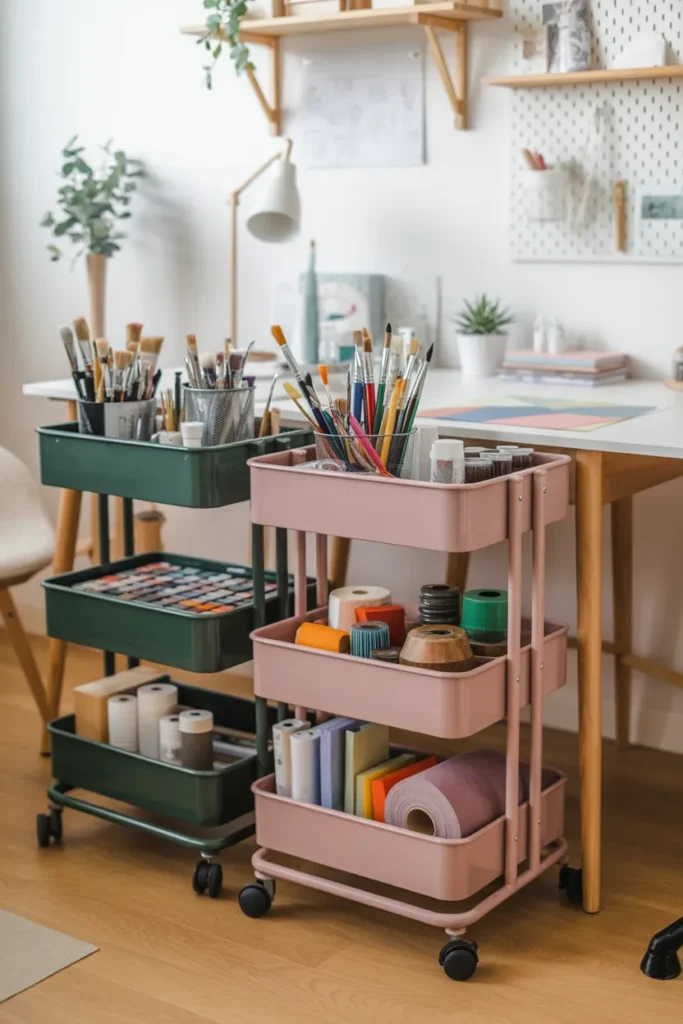Rolling Storage Carts for Easy Access