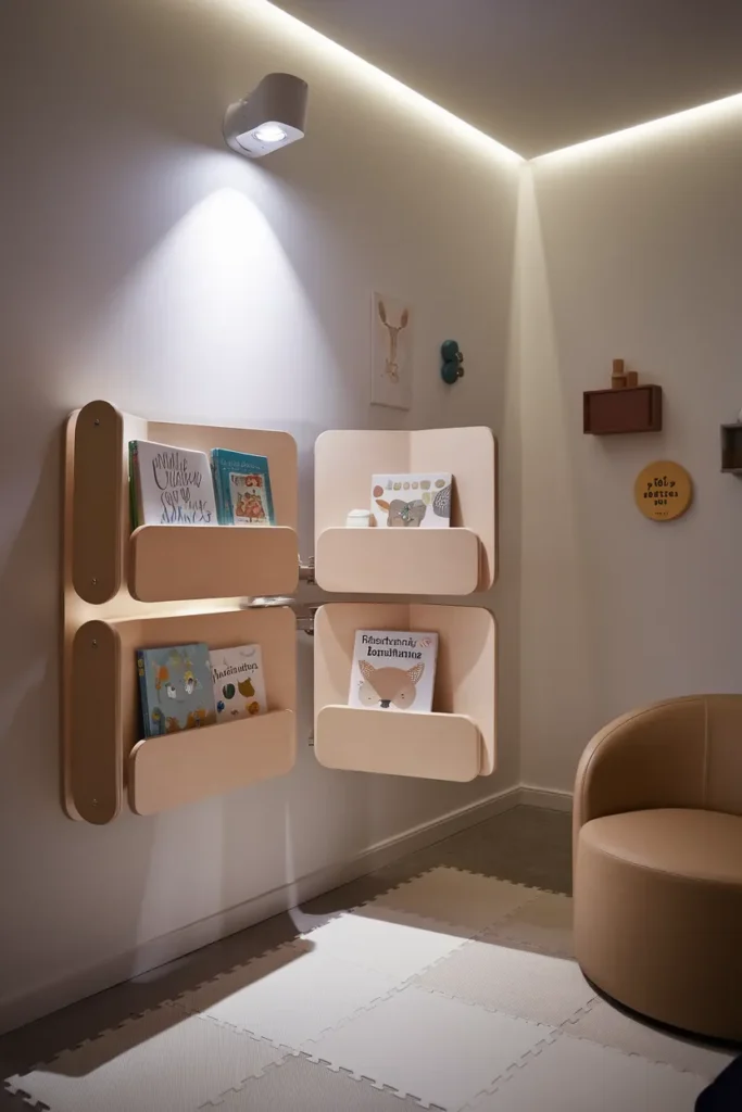 Rotating Wall Bookshelf for Easy Access