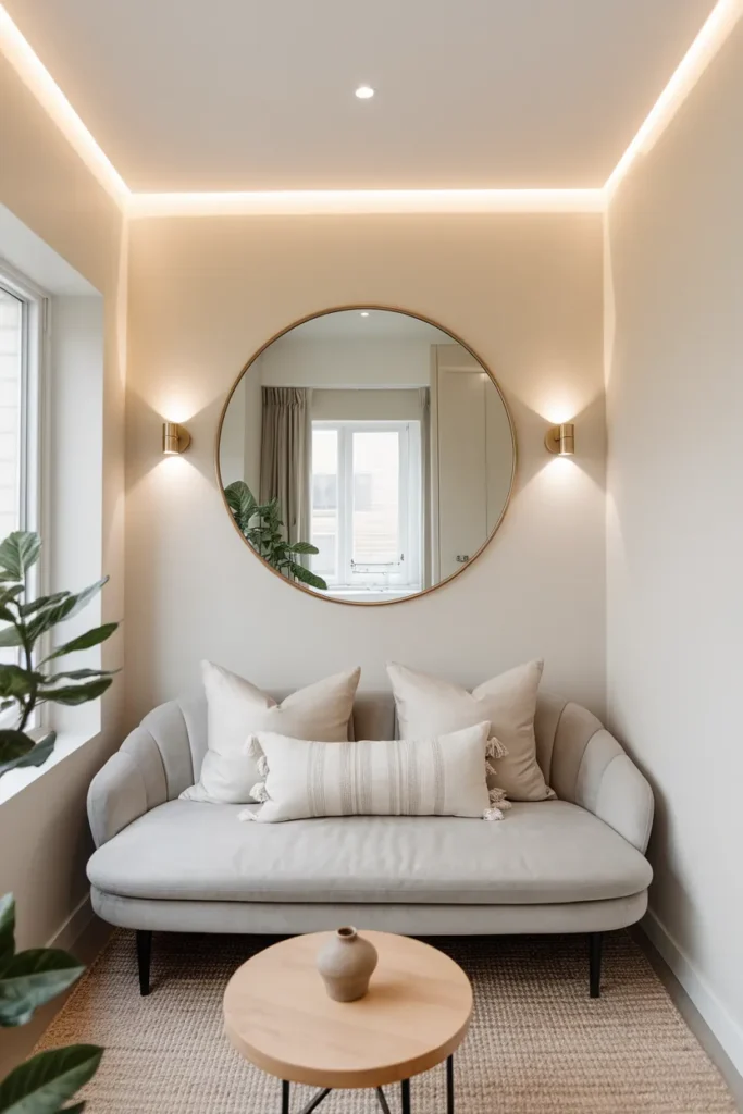 Round Mirror for Light and Depth