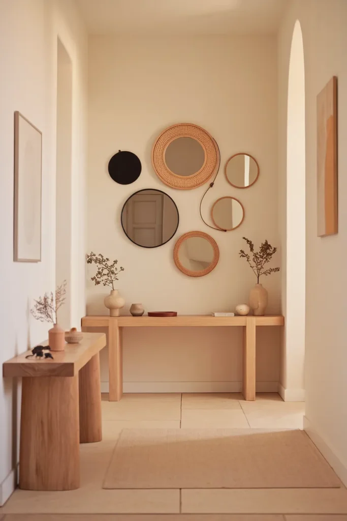 Round Mirrors Cluster for Soft Modern Vibes