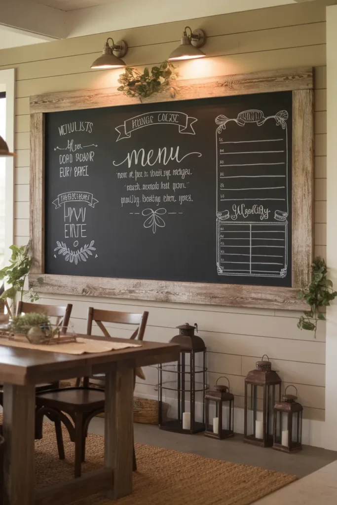 Rustic Chalkboard Wall Decor