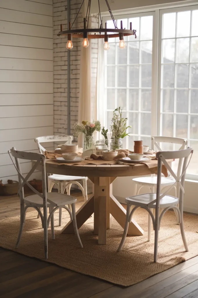 Rustic Charm with a Farmhouse Round Table