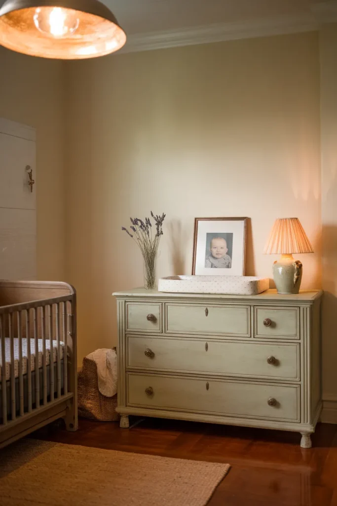 Rustic Dresser with Brass Knobs