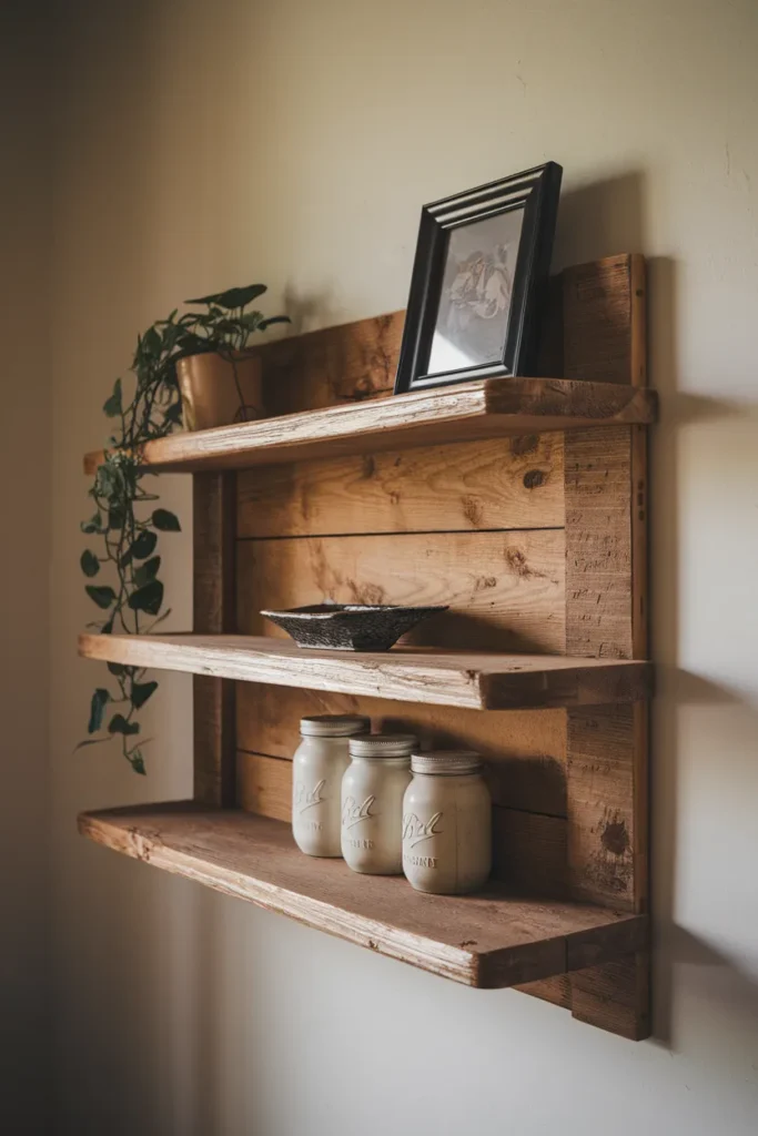 Rustic Floating Shelves