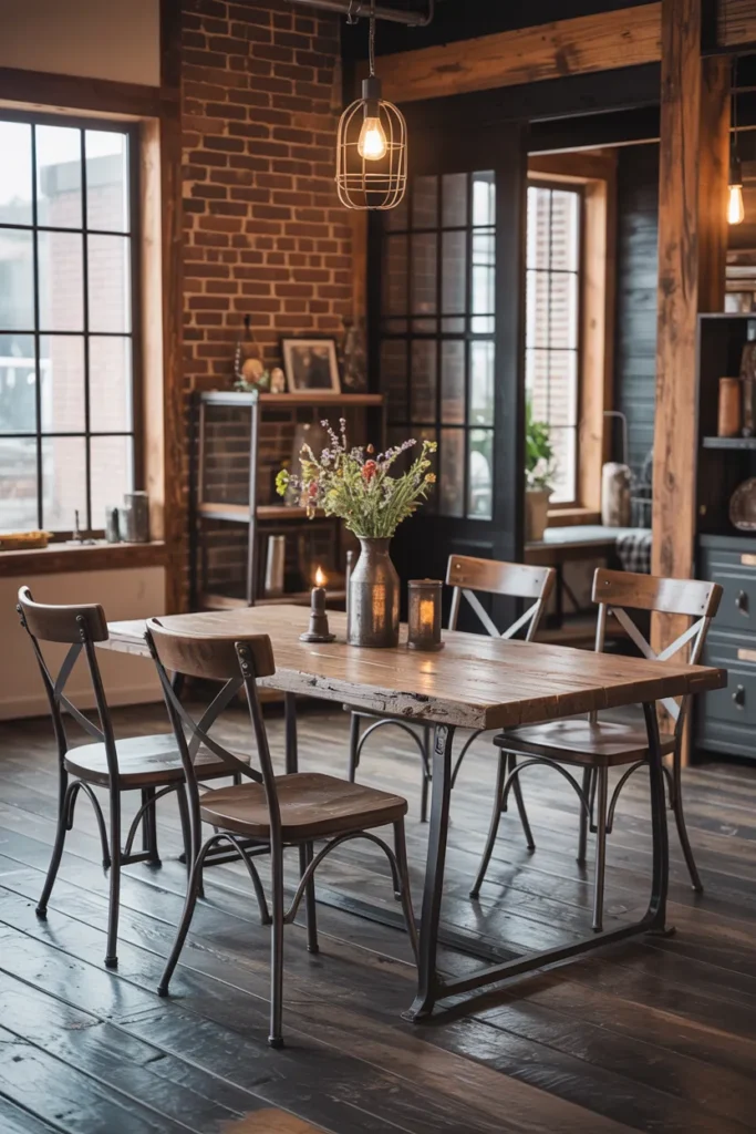 Rustic Industrial Dining Chairs