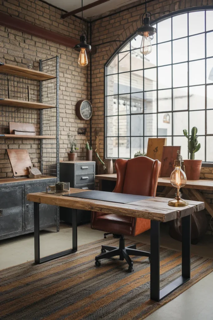 20 Modern Home Office Ideas That Make Working from Home Feel Luxurious 13 Rustic Industrial Office Look