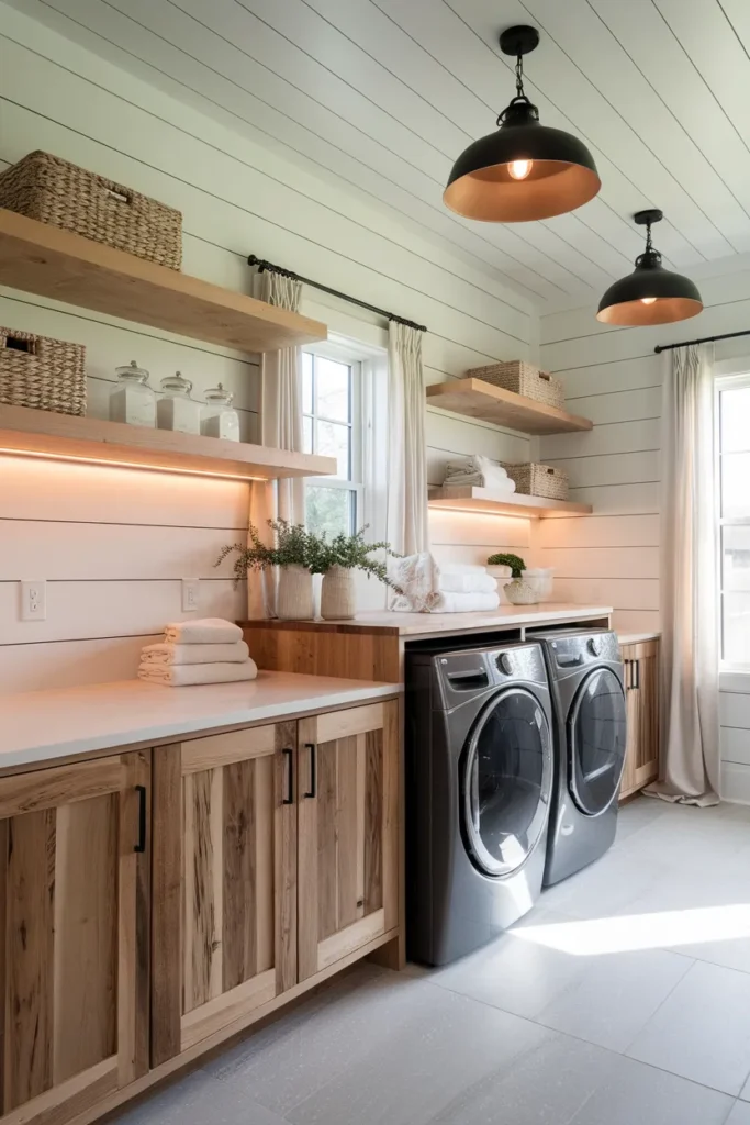 Rustic Wood Cabinets with a Modern Twist