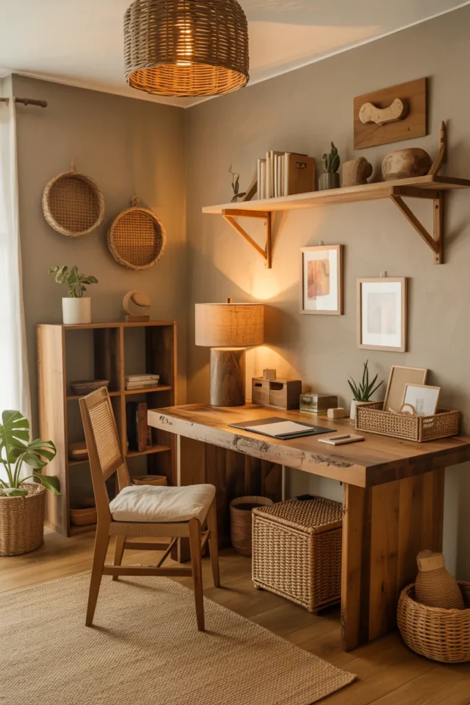 Rustic Wood and Woven Textures