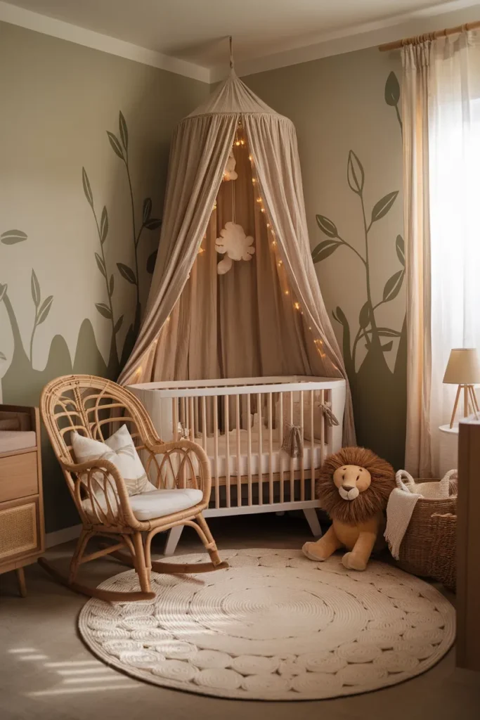 Safari Nursery with Canopy Charm
