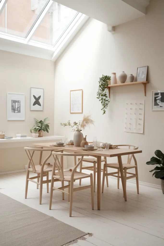 Scandinavian Boho Dining with Airy Simplicity