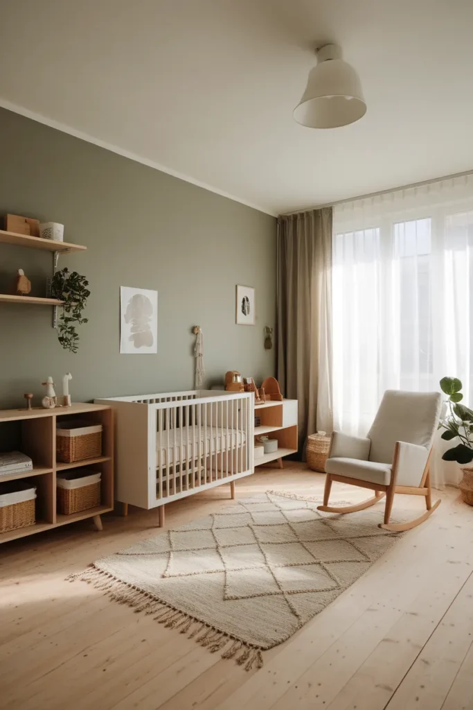 Scandinavian Inspired Sage Green Nursery