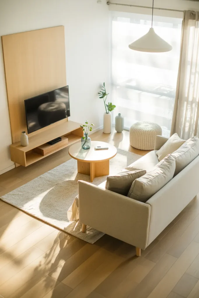 Scandinavian-Inspired Small TV Room