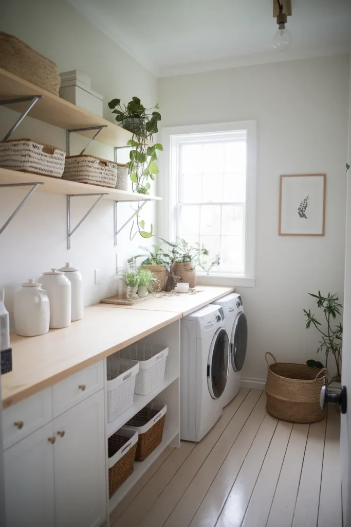 Scandinavian Serenity Laundry Room