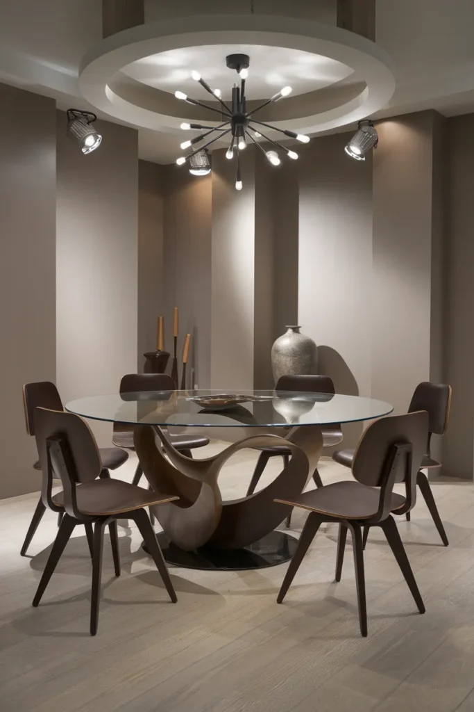 Sculptural Mid Century Dining Table as a Statement Piece