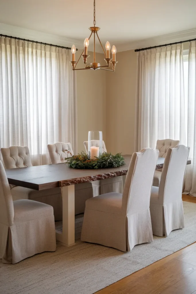 Seasonal Wreath Laid Flat on the Table