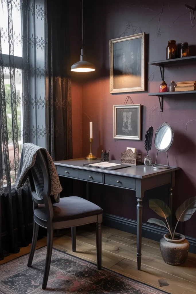 20 Gothic Home Office Ideas That Will Change Your Entire Workspace Vibe 7 Shadow Lace Workspace