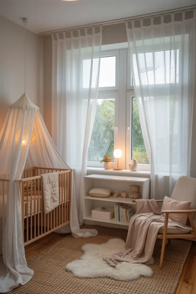 Sheer White Curtains that Bring in Gentle Light