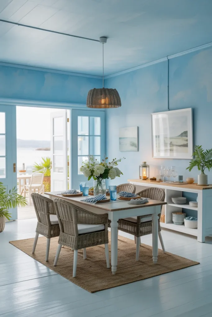 Sky Blue For An Airy And Relaxed Setting