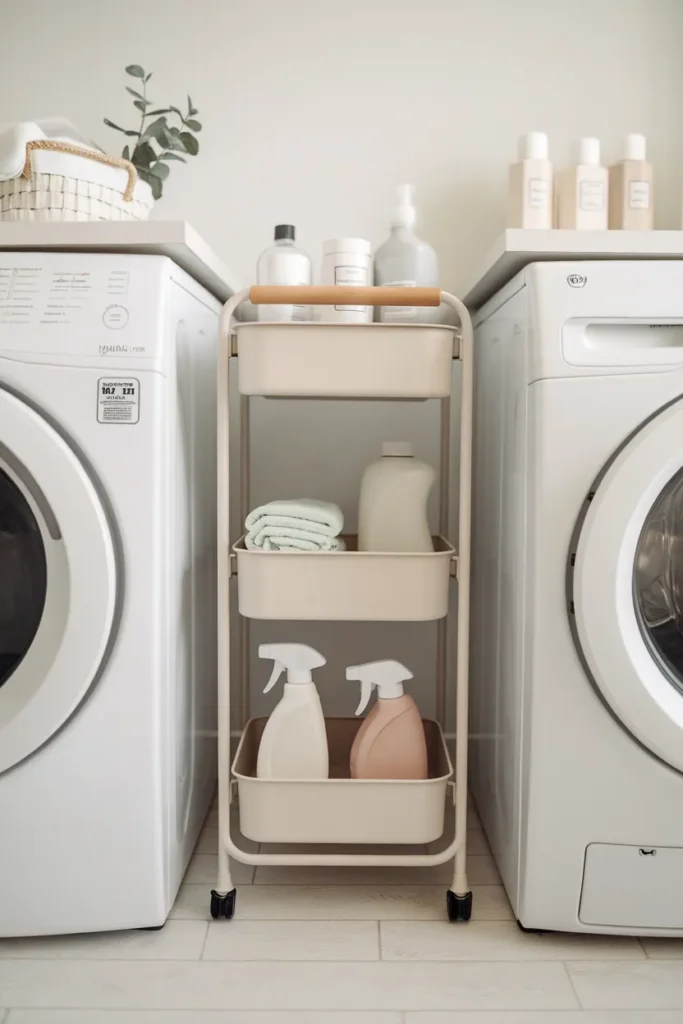 Slim Rolling Cart Between Appliances