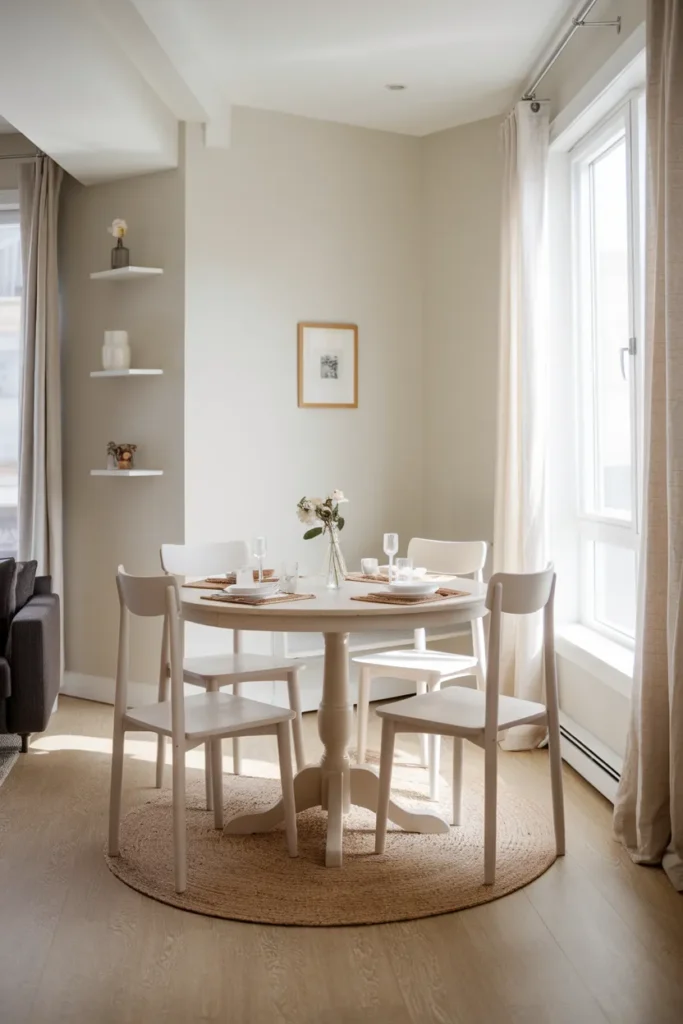 Small Apartment Round Dining Setup