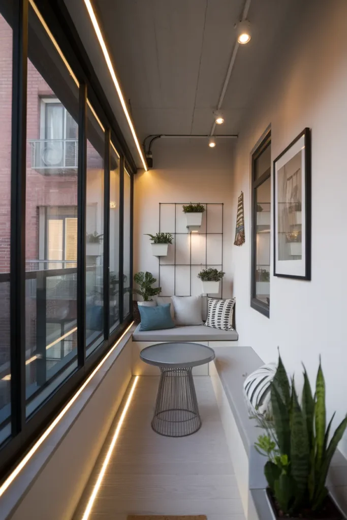 Small Urban Sunroom with Space-Saving Design and Style