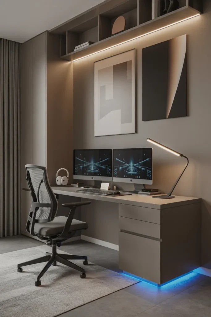 20 Modern Home Office Ideas That Make Working from Home Feel Luxurious 6 Smart Tech-Integrated Setup