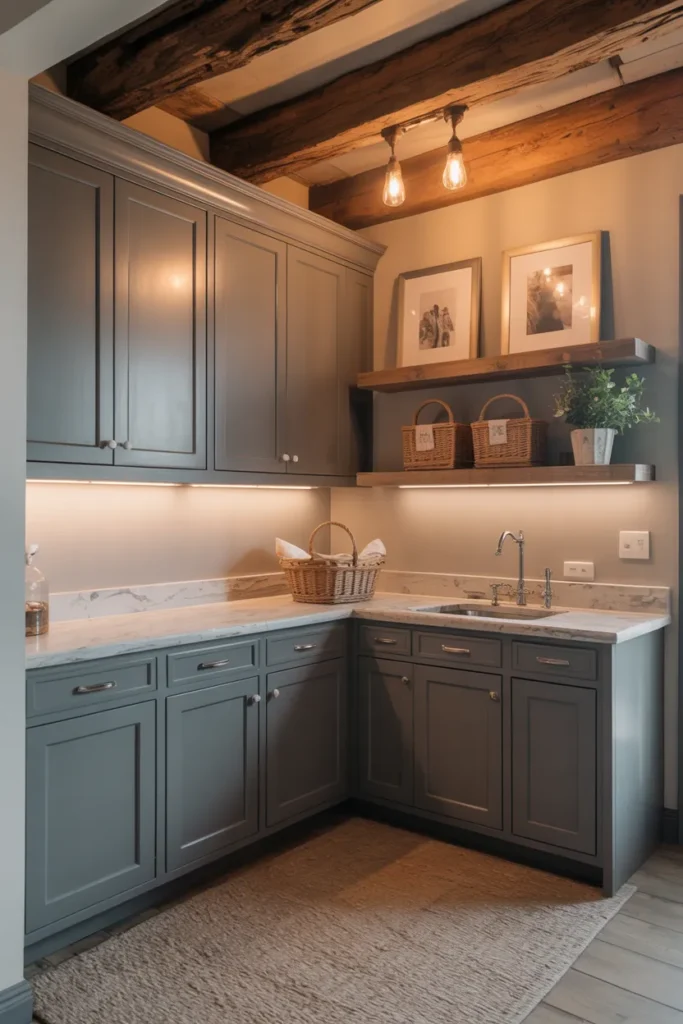 Soft Charcoal with Wooden Beams