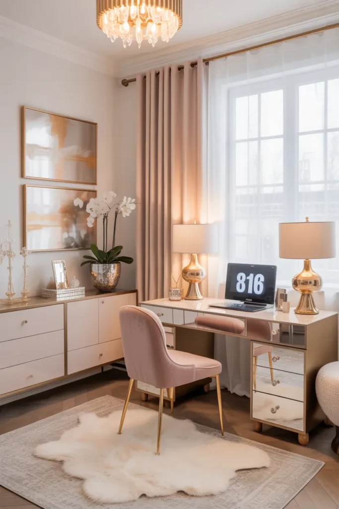 Soft Glam Workspace