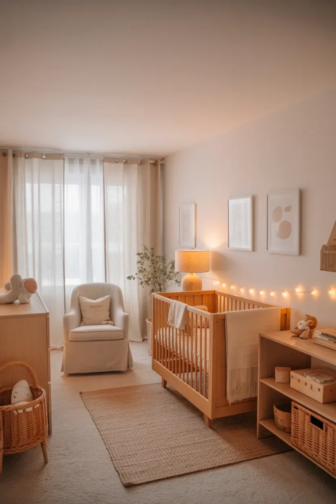 Soft Neutrals with Warm Wood Accents