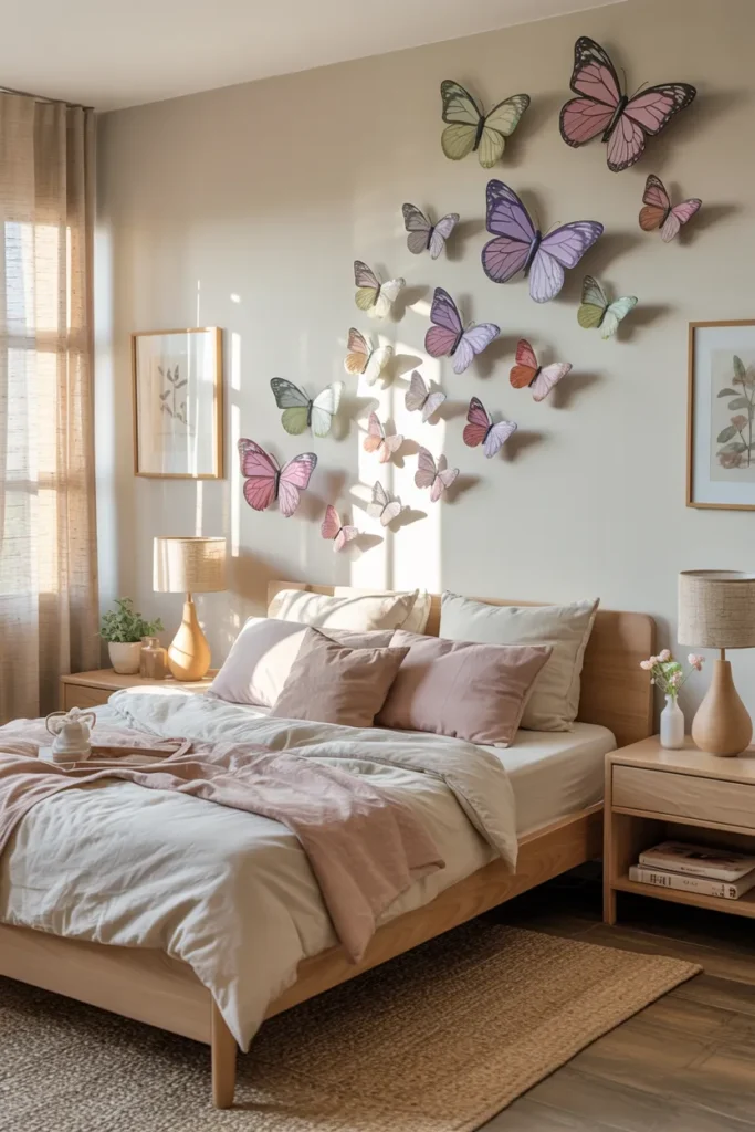 Soft Pastel Butterfly Wall Art