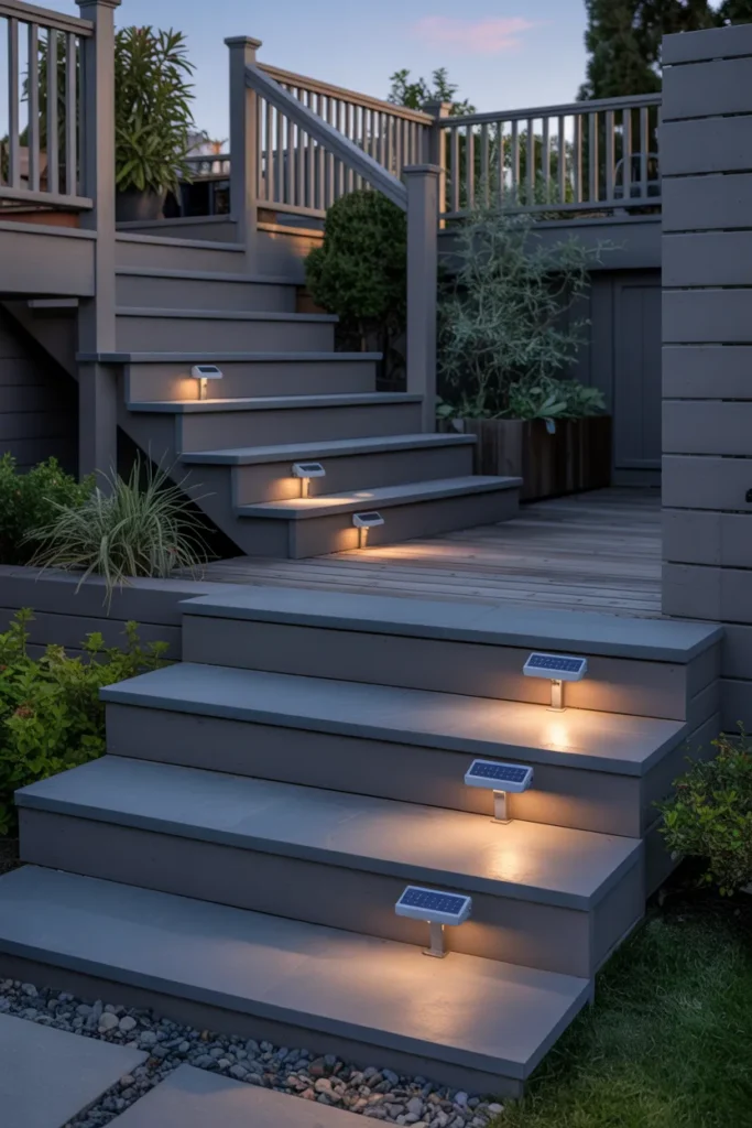 Solar Step Lights for Subtle Safety