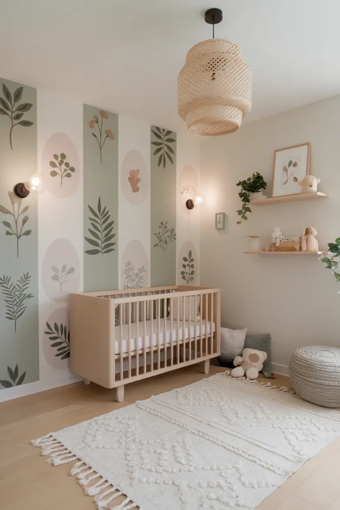 Statement Wall with Removable Wallpaper