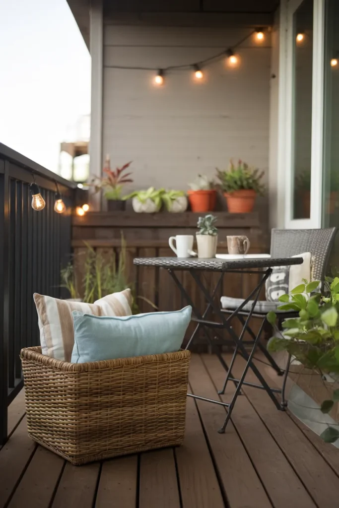 Storage Ottomans for Compact Balconies