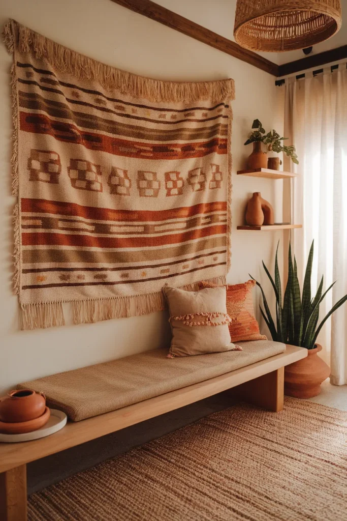 Tapestry Wall Art With Earthy Patterns