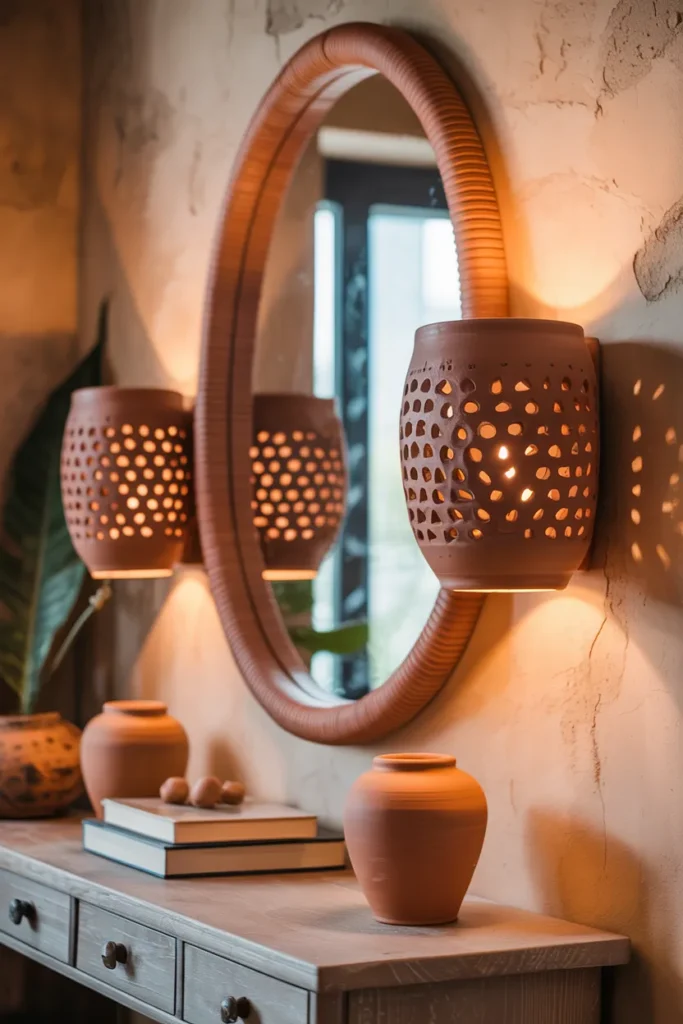 Terracotta Clay Wall Sconces