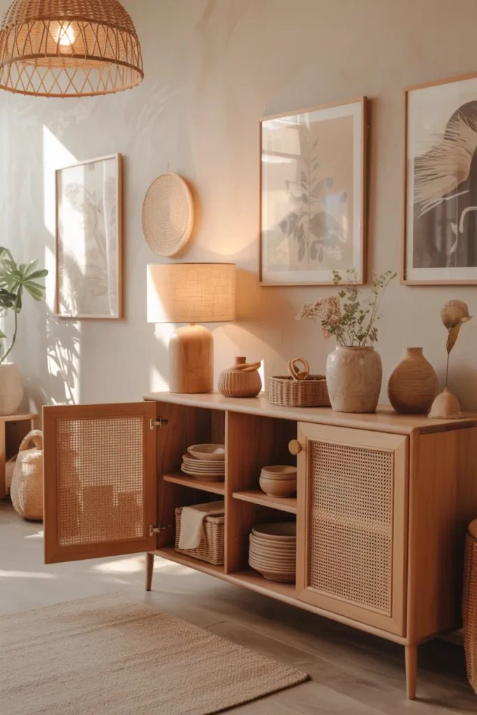 24 Dining Room Cabinet Ideas That Add Style, Storage, And Serious Charm 12 Textured Cane Front Cabinet