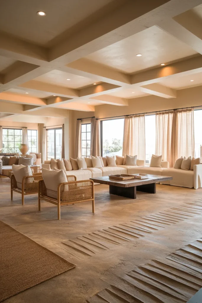 Epoxy-Coated ConcreTextured Concrete Floors for Natural Characterte Floors with Industrial Style