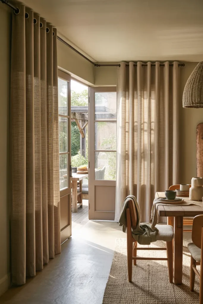 Textured Weave Curtains For Subtle Depth