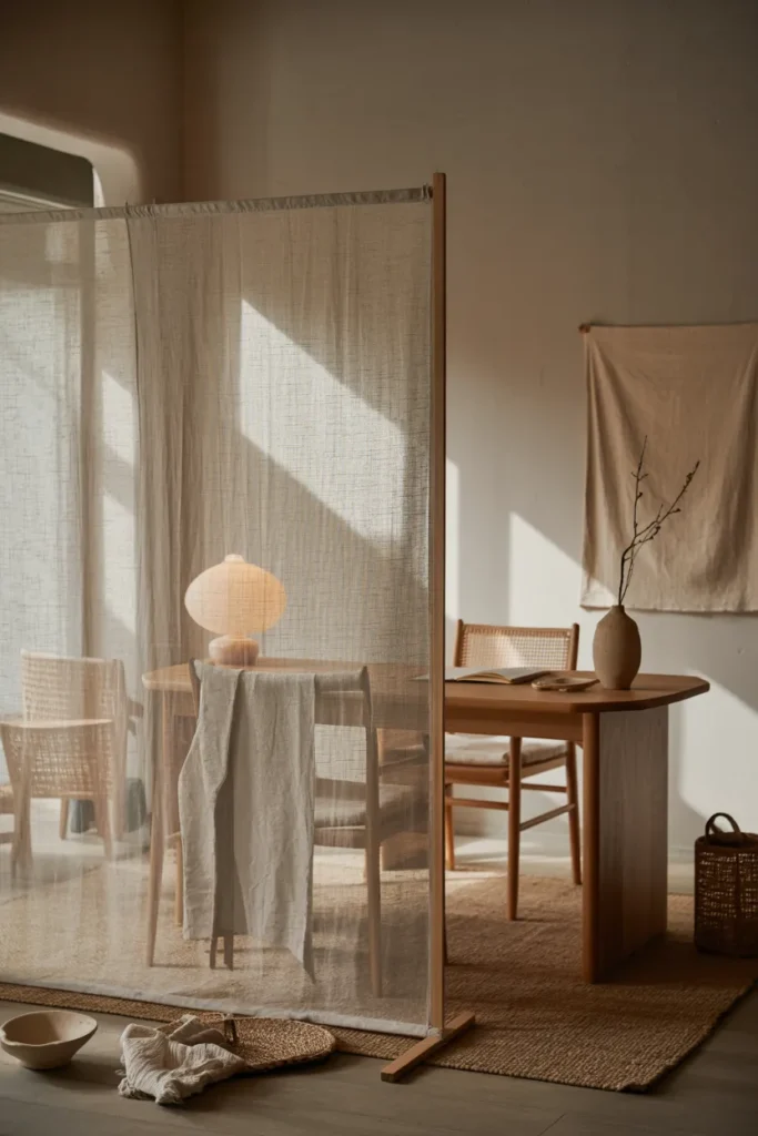 Use a Light Linen Screen to Shape Space