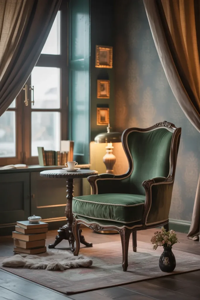26 Victorian Home Office Ideas That Transform Any Workspace Into Pure Vintage Magic 3 Velvet Chair With Classic Curves