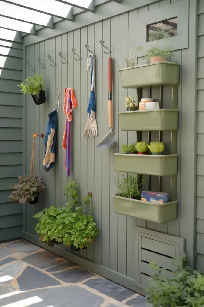 Vertical Storage Wall for Small Spaces